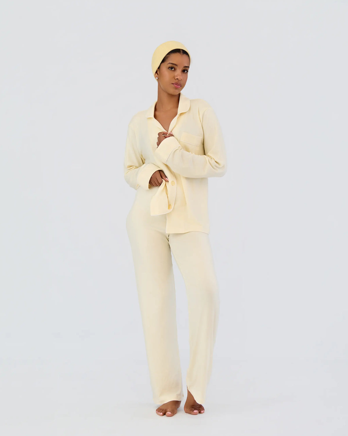 Butter Yellow Soft & Cozy Set (Long Sleeve & Pants) - K | KASA