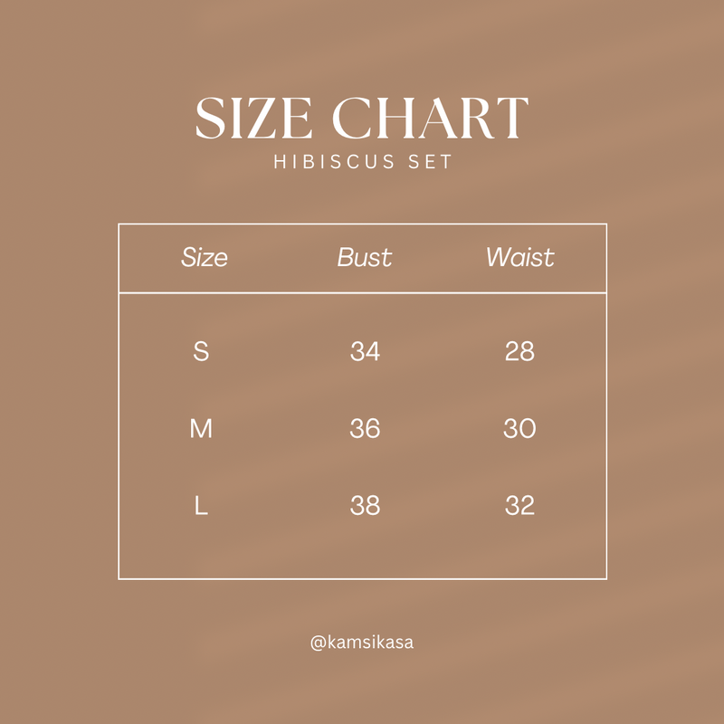 Hibiscus Set Size Chart
