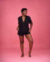 Noir Scalloped Set (Short Sleeve & Shorts)