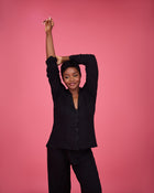 Noir Scalloped Set (Long Sleeve & Pants)