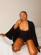 Noir 3 piece set with matching robe