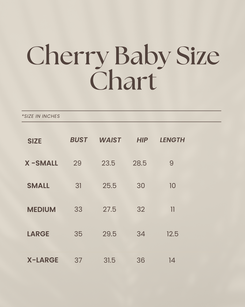 Cherry Baby Size Chart