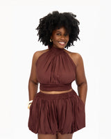 Jindu Bubble Short | Mocha