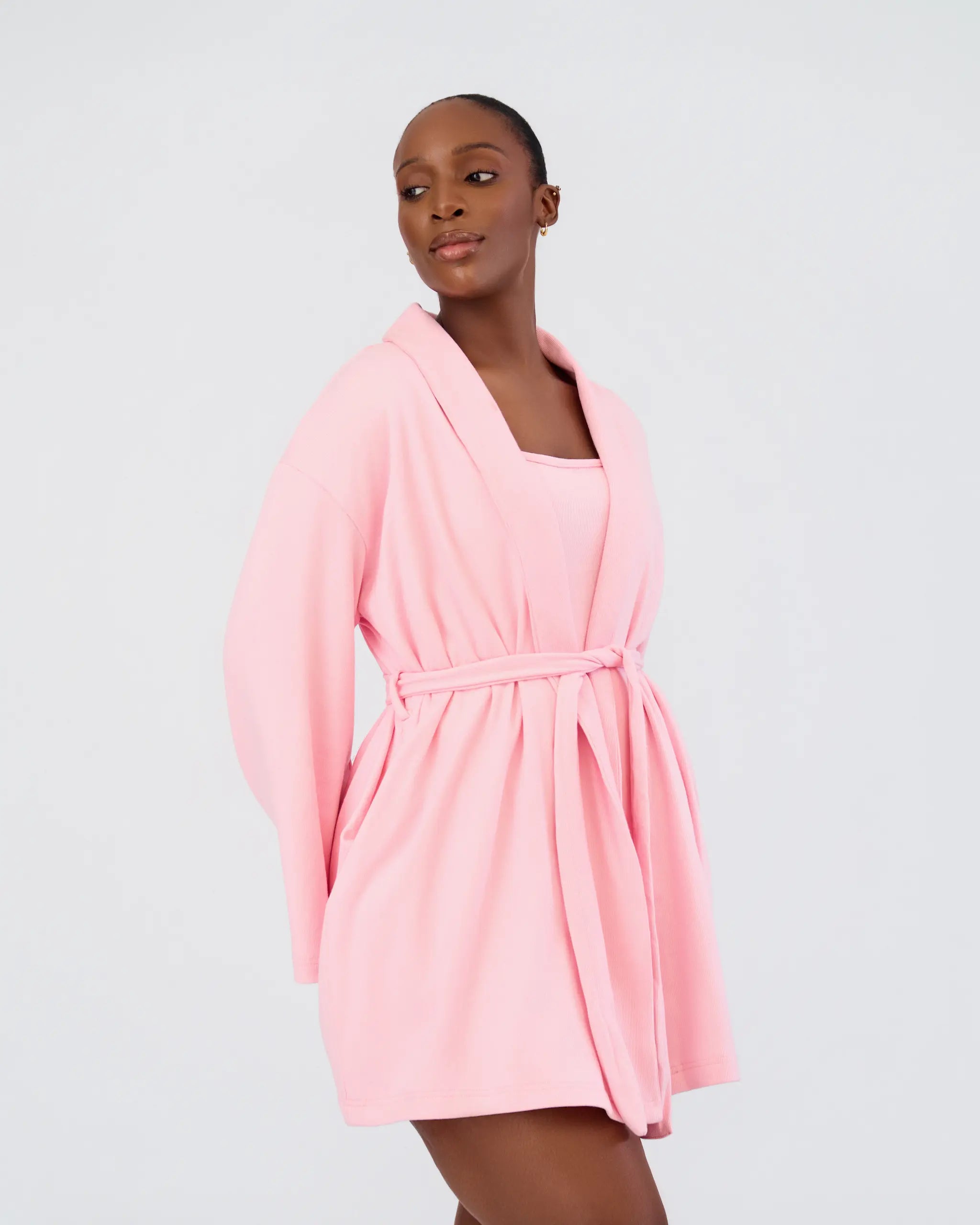 Layered Robe Blush Luxury 3-Piece Layered Set | Robe, Cami & Shorts | K | KASA