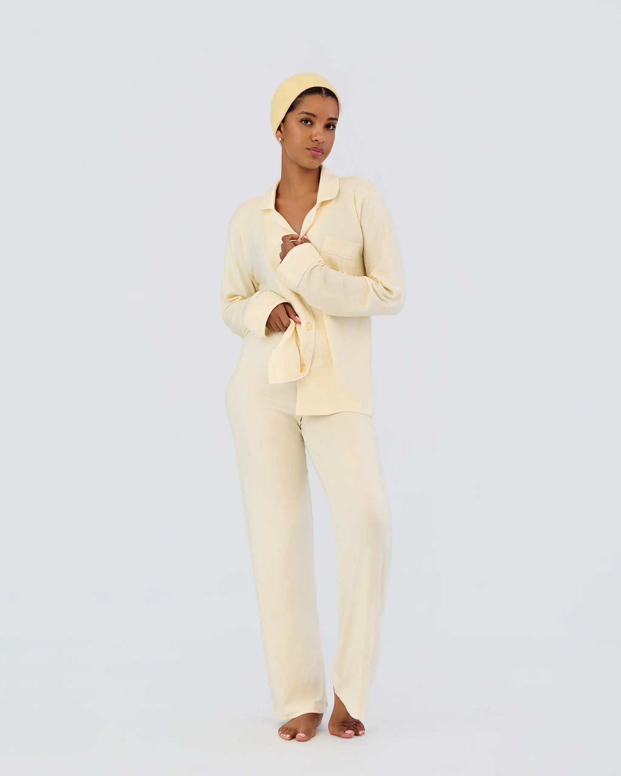 Butter Yellow Soft & Cozy Set (Long Sleeve & Pants) - K | KASA